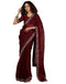 Vasthrlay Shimmer Scalloped Unstitched Maroon Saree