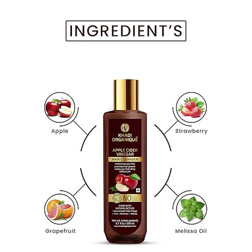 Khadi Organique Apple Cider Vinegar Hair Cleanser
