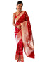 Vasthrlay Kanjivaram Banarasi Wedding Orange Saree