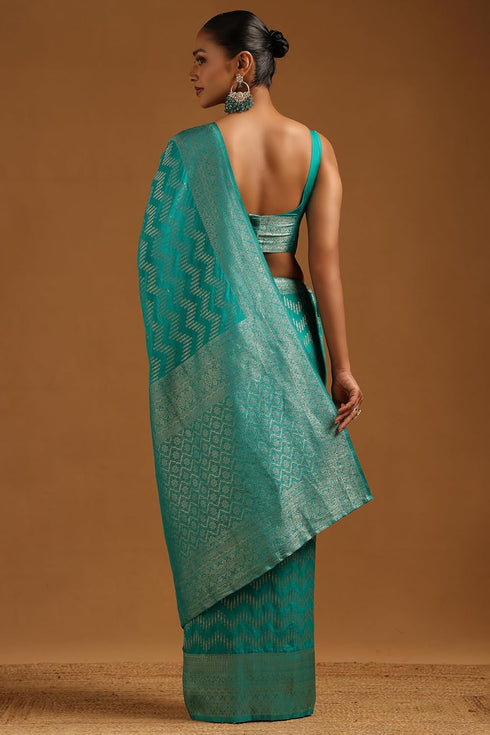 Vasthrlay Orange Georgette Woven