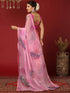 Vasthrlay Georgette Printed Unstitched Maroon Saree
