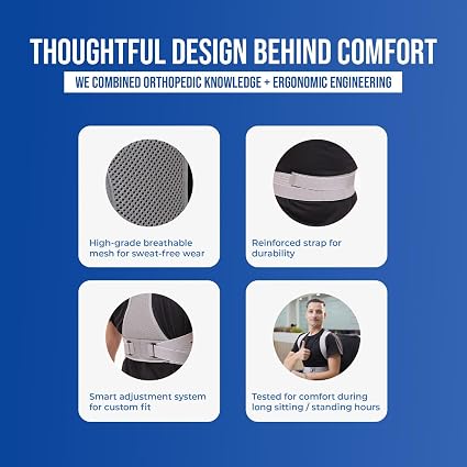 Leeford Ortho Neoprene Posture Corrector Belt For Men And Women
