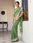 Vasthrlay Embroidery Scalloped Unstitched Maroon Saree