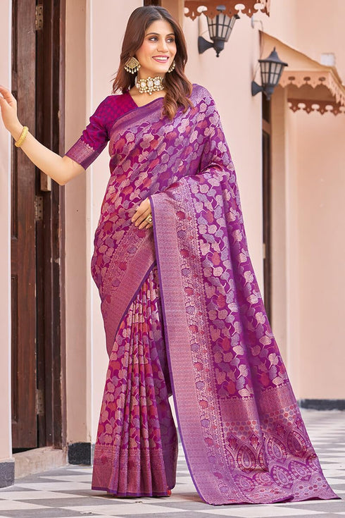 Vasthrlay Banarasi Designer Unstitched Saree