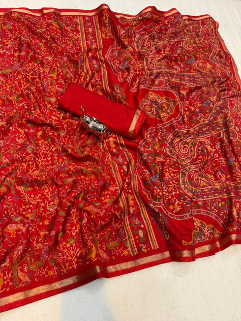 Vasthrlay Kashmiri Print Saree