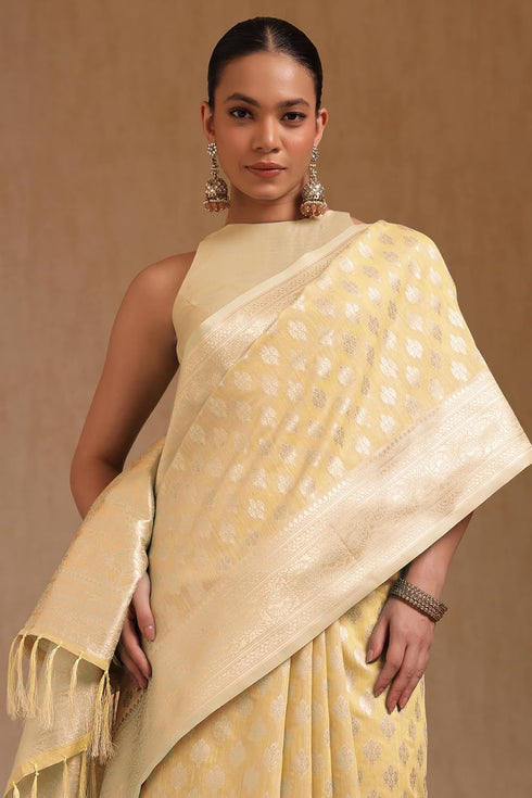 Vasthrlay Peach Tussar Woven