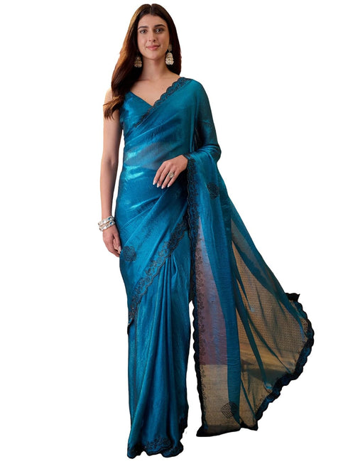 Vasthrlay Scalloped Unstitched Designer Mt Ethnic Wear