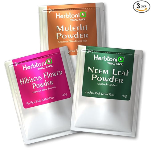 HerbtoniQ Face and Hair Pack Powders Mulethi
