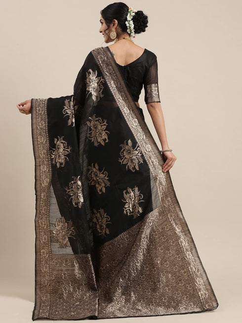 Vasthrlay Banarasi Unstitched Maroon Ethnic Wear