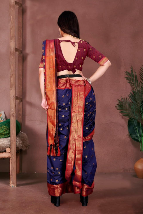 Vasthrlay Paithani Maharashtrian Contrast Traditional