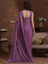 Vasthrlay Chiffon Scalloped Brown Saree