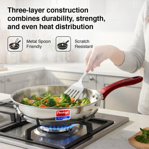 Prestige Stainless Steel 2 Pc Cookware Set with Glass Lid