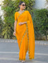Vasthrlay Shimmer Scalloped Copper Saree