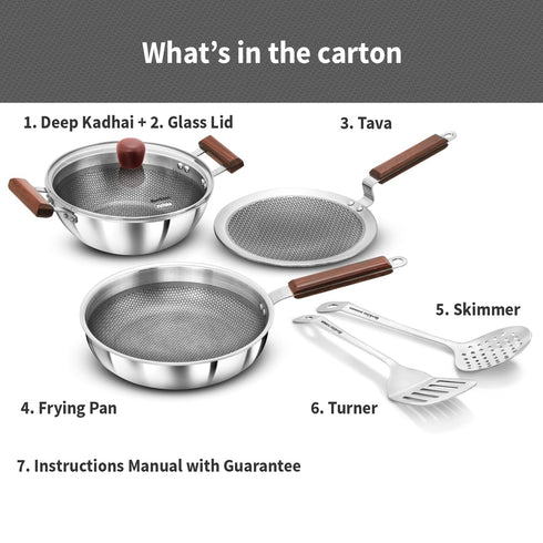 Hawkins 6-Piece Triply with Shielded Nonstick Gift Set