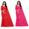 VasthrlayGeorgette Unstitched Red Pink Free Ethnic Wear