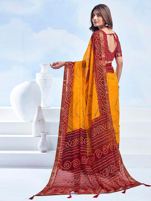 Vasthrlay Bandhani Unstitched 3728s2630n Deep Magenta1