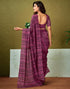 Vasthrlay Chanderi Printed Unstitched Blue Saree