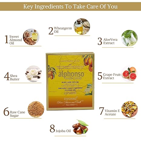 Nyassa Alphonso Handmade Sugar Soap