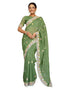 Vasthrlay Embroidery Scalloped Unstitched Maroon Saree