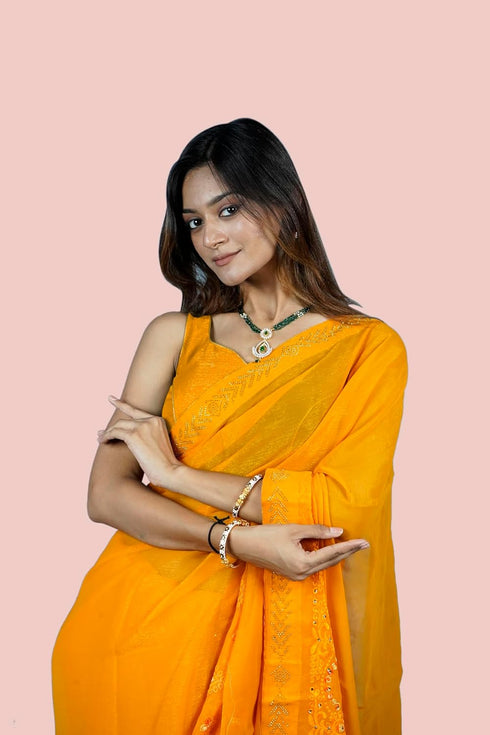Vasthrlay Embroidered Shimmer Ethnic Wear
