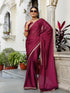 Vasthrlay Sequins Embroidery Unstitched Maroon Saree