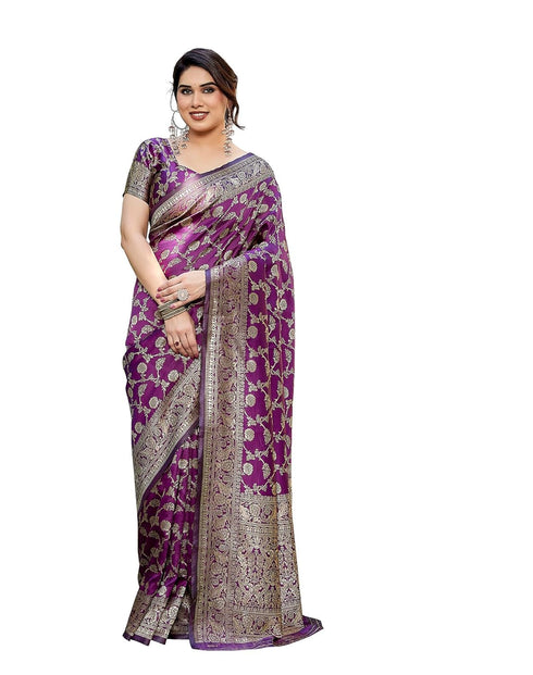 Vasthrlay Banarasi Traditional Jacquard Az Ys Shayani Ethnic Wear
