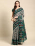 Vasthrlay Cotton Printed Mulmul Black Saree