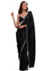 Vasthrlay Georgette Siroski Unstitched Black Ethnic Wear