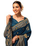 Vasthrlay Vichitra Printed Unstitched Maroon Saree
