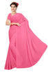 Vasthrlay Georgette Unstitched Pink Free Ethnic Wear