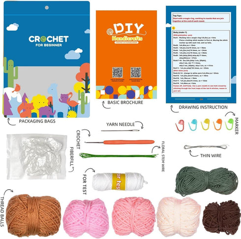 Crochet Set, Crochet Kit for Beginners & Adults