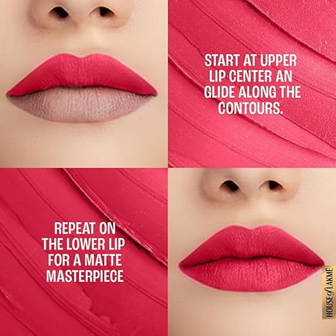 Lakme 9 To 5 Primer + Matte Lip Color MP2 Ruby Rush