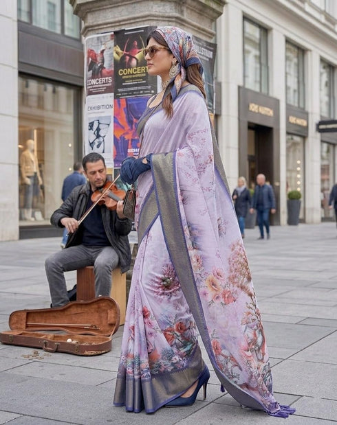 Vasthrlay Purple Traditional Az Ys Dobby Ethnic Wear