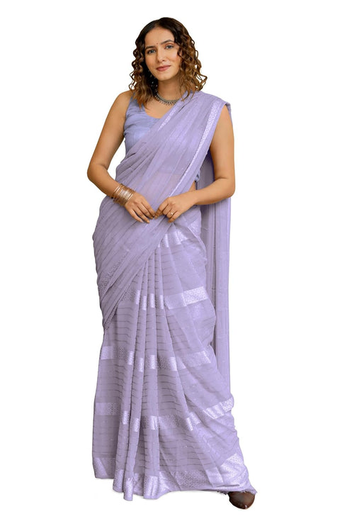 Vasthrlay Fashion Georgette Green Ethnic Wear