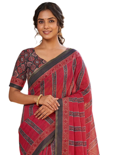 Vasthrlay Printed Lemon Yellow1 Yellow Saree