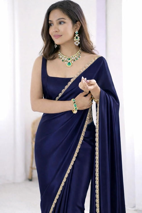 Vasthrlay Pleated Readymade Unstitched Blouse Ethnic Wear