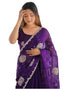 Vasthrlay Sequence Embroidery Unstitched Red Saree