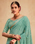 Vasthrlay Bandhani Georgette Unstitched Black Saree