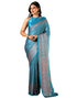 Vasthrlay Womens Printed Unstitched Brown Saree