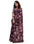 Vasthrlay Womens Printed Unstitched Dark Green Saree