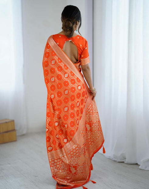 Vasthrlay Banarasi Weaving Unstitched Blue Saree