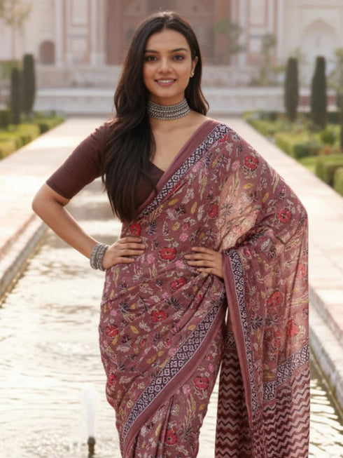 Vasthrlay Cotton Printed Unstitched Ethnic Wear