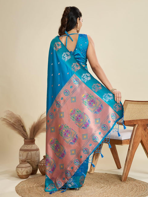 Vasthrlay Banarasi Jacquard Paithani