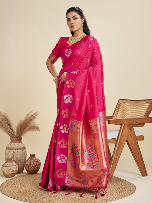 Vasthrlay Banarasi Jacquard Paithani