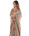 Vasthrlay Beige Blue Traditional Handloom Saree