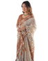 Vasthrlay Beige Blue Traditional Handloom Saree
