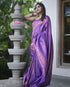 Vasthrlay Purple Banarasi Saree