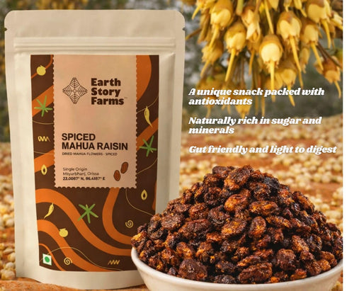 Earth Story Farms Spiced Mahua Raisin Dehydrated Mahua Flower