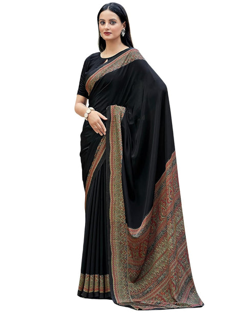 Vasthrlay Abstract Printed Unstitched Multicolor Saree