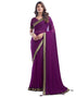 Vasthrlay Georgette Boarder Unstitched Red Saree